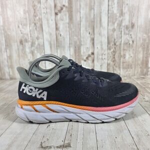 Hoka One One Clifton 7 Womens 8.5 Black Iris Blue Haze Running Shoes
